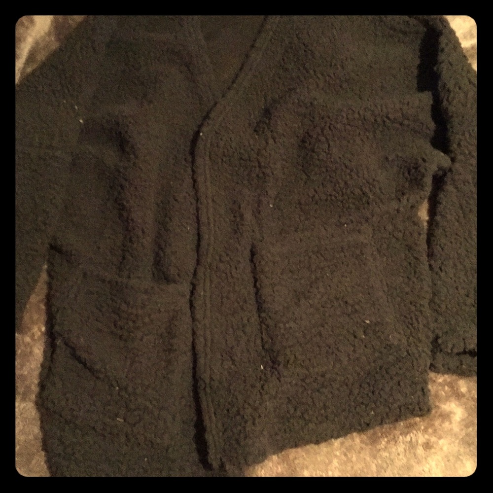 Soft dark brown sweater.